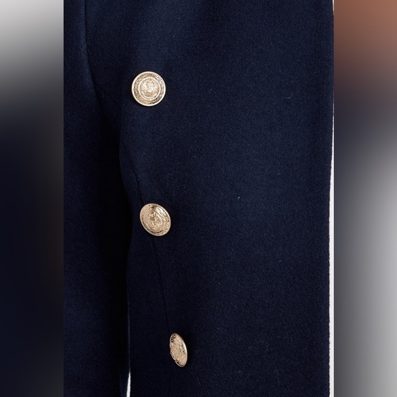 L’Agence collarless wool blend jacket blazer jacket navy NWT - Picture 7 of 12